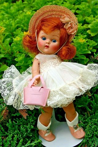 Vintage VOGUE GINNY DOLL Redhead Party Dress With Zipper 2