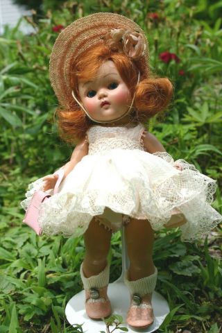 Vintage VOGUE GINNY DOLL Redhead Party Dress With Zipper 3