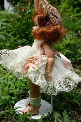 Vintage VOGUE GINNY DOLL Redhead Party Dress With Zipper 8