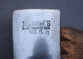 Vintage 1898 MARBLES No.  5 Hatchet With Blade Guard - Gladstone MI - 3