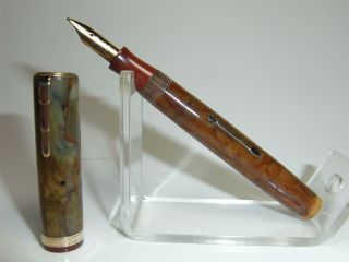 Vintage Waterman´s Patrician Onyx Fountain Pen Flexy M Nib Freshly Serviced