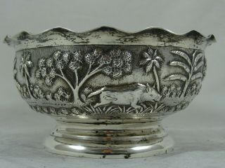 Indian (calcutta),  Solid Silver Finger Bowl,  1900,  91gm