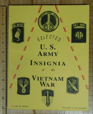 " Selected U.  S.  Army Insignia Of The Vietnam War " By Mcduff Signed & Numbered