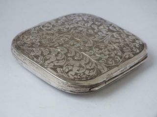 Very Pretty Hand - Engraved Sterling Silver Cigarette Case 1920/ L 8.  8 cm/ 96 g 5