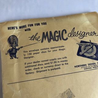 Vintage Package of Hoot Nanny MAGIC DESIGNER Drawing Set Refill Paper Discs 3