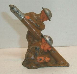 Vintage Barclay Dimestore Figure 791 Two Man Rocket Team - Exc