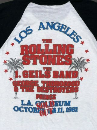 1981 Rolling Stones LA Coliseum Stadium Concert T - Shirt Dragon Jersey Size M Tee 8