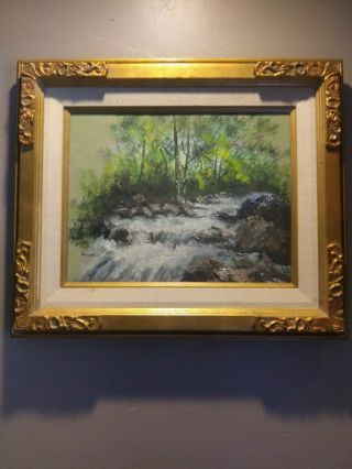 Gorgeous Vintage Oil Painting On Canvas Signed By Artist Romayne In Bea