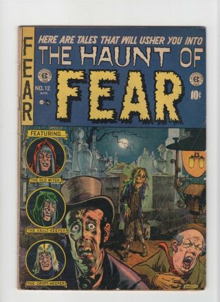 Haunt Of Fear 12 Fn - 5.  5 Vintage Ec Comic Horror Old Witch Vault - Keeper Gold 10c