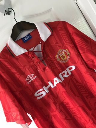 Manchester United Vtg Football Shirt Jersey Large L 1992 Good Con