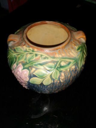 Vintage Roseville Pottery Wisteria Bulbous Vase 5.  5 "