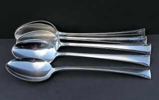 Serenity Sterling Silver Teaspoons by International No Monogram Set of 5 Spoons 4