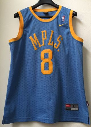 2001 - 2002 Vintage La Lakers Authentic Nike Kobe Bryant 8 Mpls Jersey L