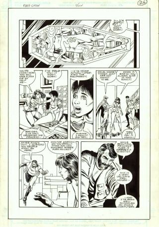 Dan Jurgens/ Bruce Patterson Vintage 1988 Flash Gordon,  Dale,  Aura - Large Art