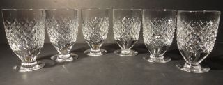Vintage Waterford Crystal Alana (1952 -) Set Of 10 Footed Juice Glasses 3 7/8 "