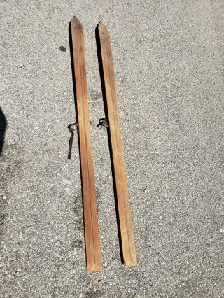 Vintage Wood Skis - Adult
