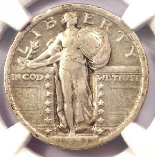 1921 Standing Liberty Quarter 25c - Certified Ngc Vf25 - Rare Date - $650 Value