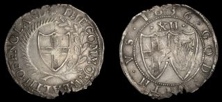 Commonwealth Of England 1656 Silver Shilling N.  2724 - S.  3217 Very Rare Coin Vf,