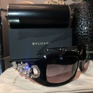 Bvlgari Sunglasses Swarovski Crystal Limited Edition 856 - B Black Rare