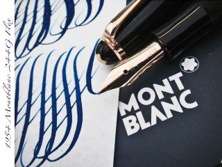 1954 Montblanc 244 G Nos Flex 14k Broad Stub Originl Vintage Fountain Pen