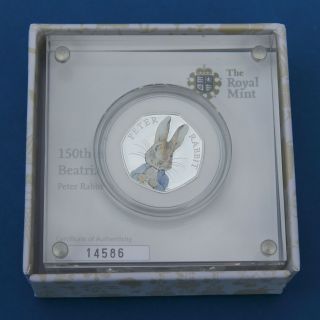 Rare Beatrix Potter Peter Rabbit 2016 Silver Proof Coin 150th Anniversary