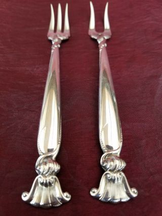 Romance Of The Sea By Wallace Sterling Silver Cocktail Fork,  Olive Pickle 5 1/2 "