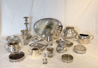 Large Joblot Of Collectable Antique/vintage Silver Plated Items 6.  7 Kg In Weight
