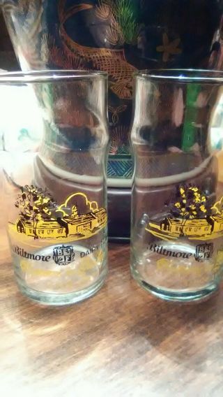 Vintage Biltmore Dairy Farms Supreme In Quality Since 1897 Glass Set