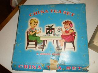 VINTAGE CHINA DOLL/CHILD ' S SMALL JAPANESE TEA SET - BOX AND ALL ITEMS 2