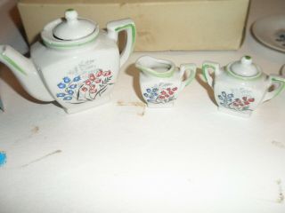 VINTAGE CHINA DOLL/CHILD ' S SMALL JAPANESE TEA SET - BOX AND ALL ITEMS 3