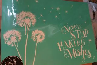 Chalk Couture Rare - Never Stop Making Wishes - Transfer Stencil - Retired