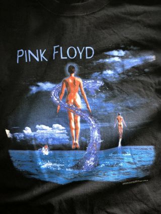 Pink Floyd Men T Shirt Black Graphic 1997 Xl Anvil Vintage Rare Metal Rock