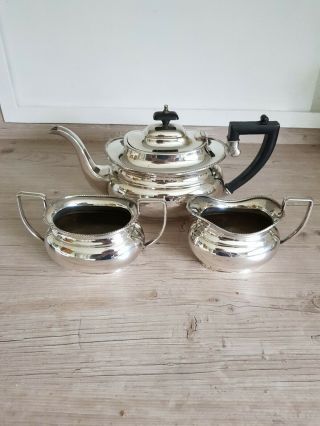 Vintage Garrard & Co Silver Plated Three Piece Tea Set