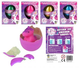 Magic Hatching Egg Unicorn Baby Growing Kids Girls Science Party Bag Filler Toy