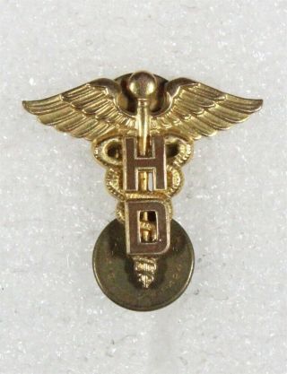 Army Collar Pin: Hospital Dietitian,  Wwii Medical - Brown Letters,  Meyer C/b