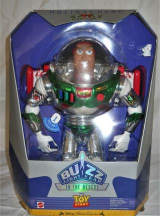 Vintage Toy Story 1998 Buzz Lightyear To The Rescue Holiday Hero Collectible