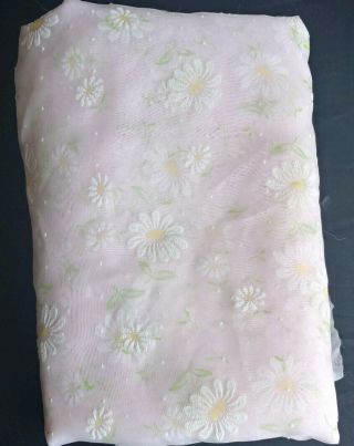 Vintage Pink Sheer Flocked Fabric 81 