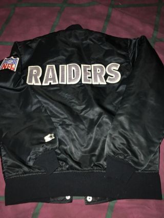 Vtg 90s La Oakland Raiders Satin Starter Jacket Nwa Eazy E Pro Team Edition Szs