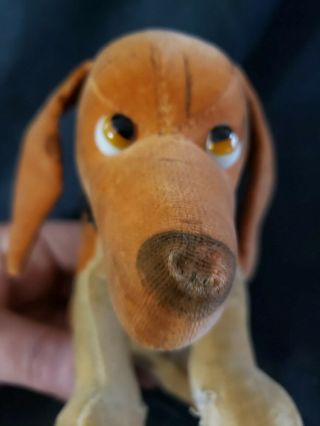 Vintage Enico Or Farnell Velvet Googly Eye Hound Dog