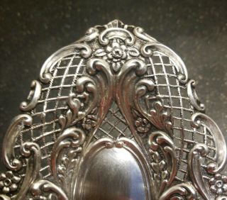 Antique Sterling Silver Hyman Berg & Co Ornate Reticulated Nut Candy Dish 5