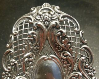 Antique Sterling Silver Hyman Berg & Co Ornate Reticulated Nut Candy Dish 7