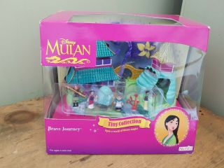 Ultra Rare Disney Polly Pocket Mulan Playset Complete Figures Vintage