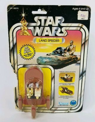 Vintage Star Wars 1978 Die Cast Land Speeder Carded Kenner