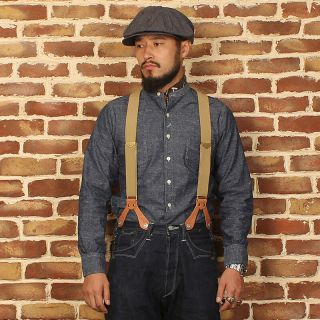 Bronson 1900s Henley Work Shirts Vintage Men ' s Chambray Long Sleeves Work shirt 2