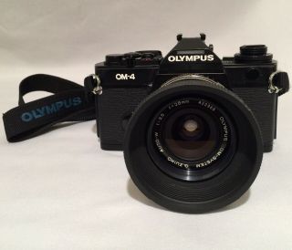 VTG Olympus OM - 4 TTL Auto Exposure 35mm SLR Japan Made Black Body/Frame Camera 2