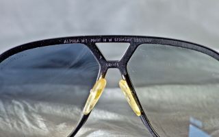 Vintage Alpina M1 Sunglasses,  black and gold,  NOS.  case and box. 5