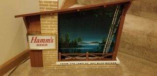 Vtg Hamms Beer Sign - Starry Night Motion Light - 9/10 2