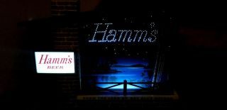 Vtg Hamms Beer Sign - Starry Night Motion Light - 9/10 5