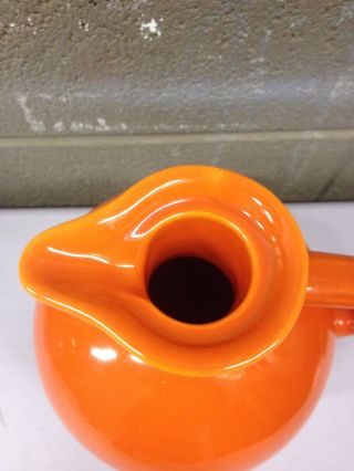 Rare Vintage FIESTA FIESTAWARE Radioactive Red Orange Carafe Pitcher Jug Croc 3