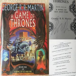 Signed A Game Of Thrones 1st First Edition George R R Martin Voyager 1996 Rare